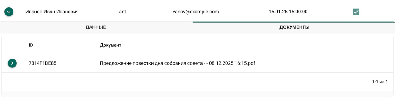 модуль голосования