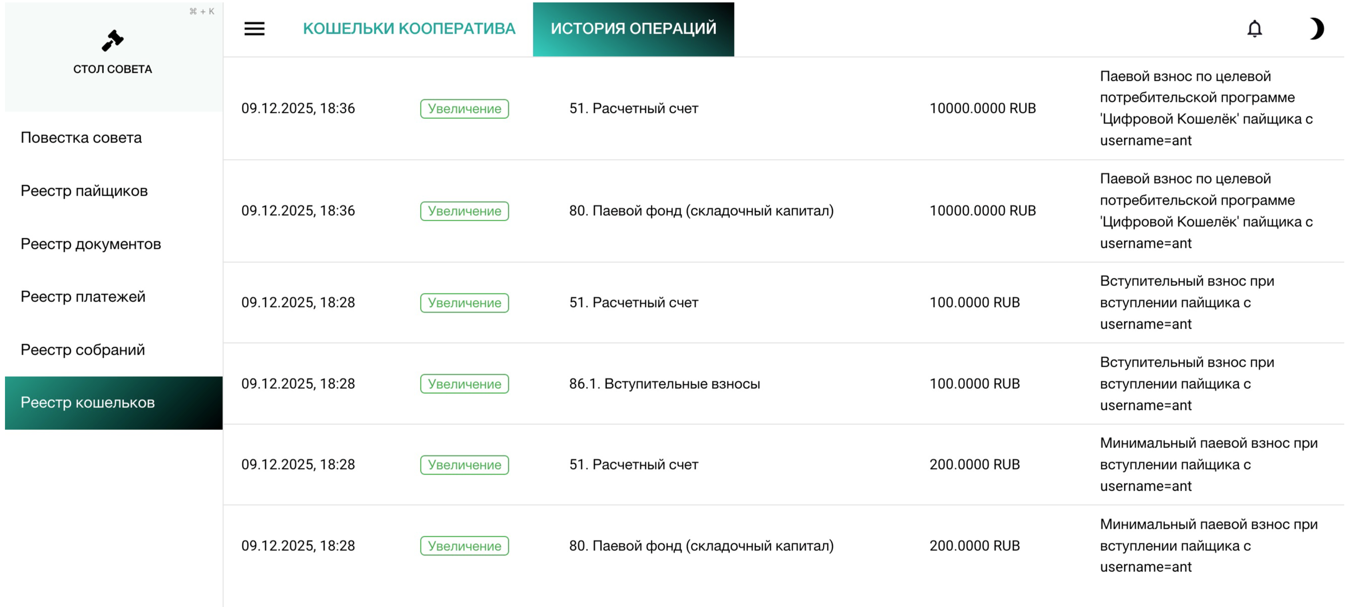 реестр документов